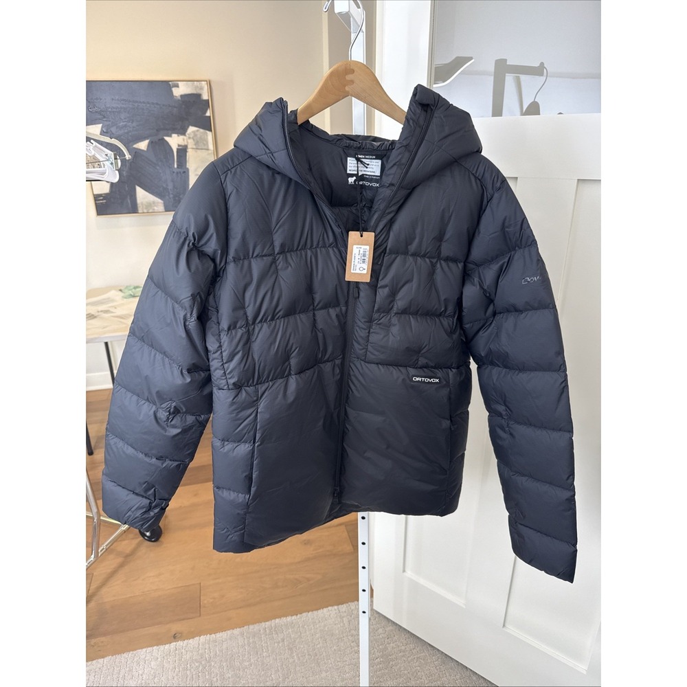 ORTOVOX DownWool 270 Jacket Women M Black Raven Down Puffer Hooded NWT